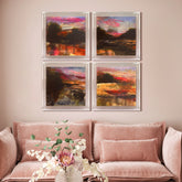 Rugged IV, VI, VII, VIII - High Resolution Giclee Printed Canvas Framed in Contemporary Clear Acrylic Frame